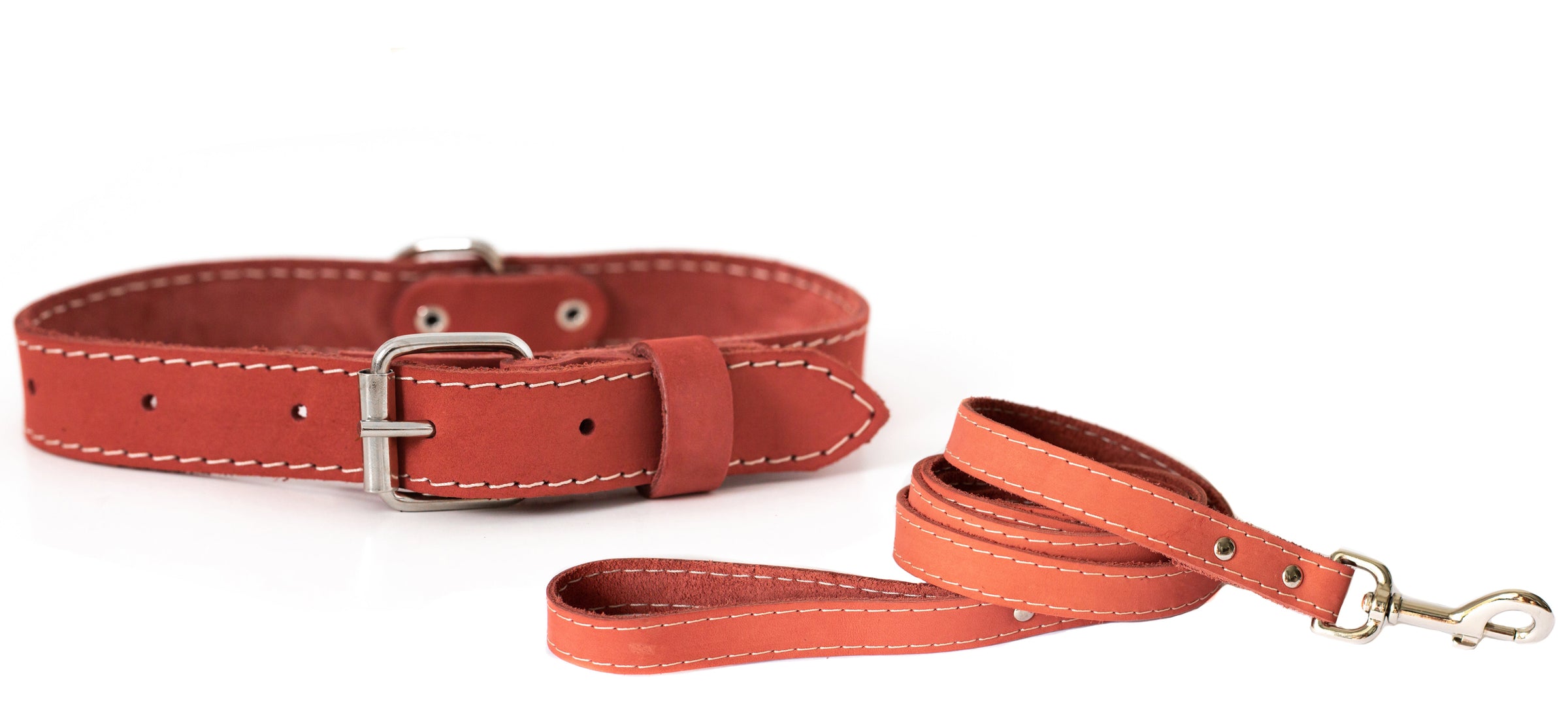 Pro Line Hunting Leather Collar and Leash Set - BIG FRENCHIES