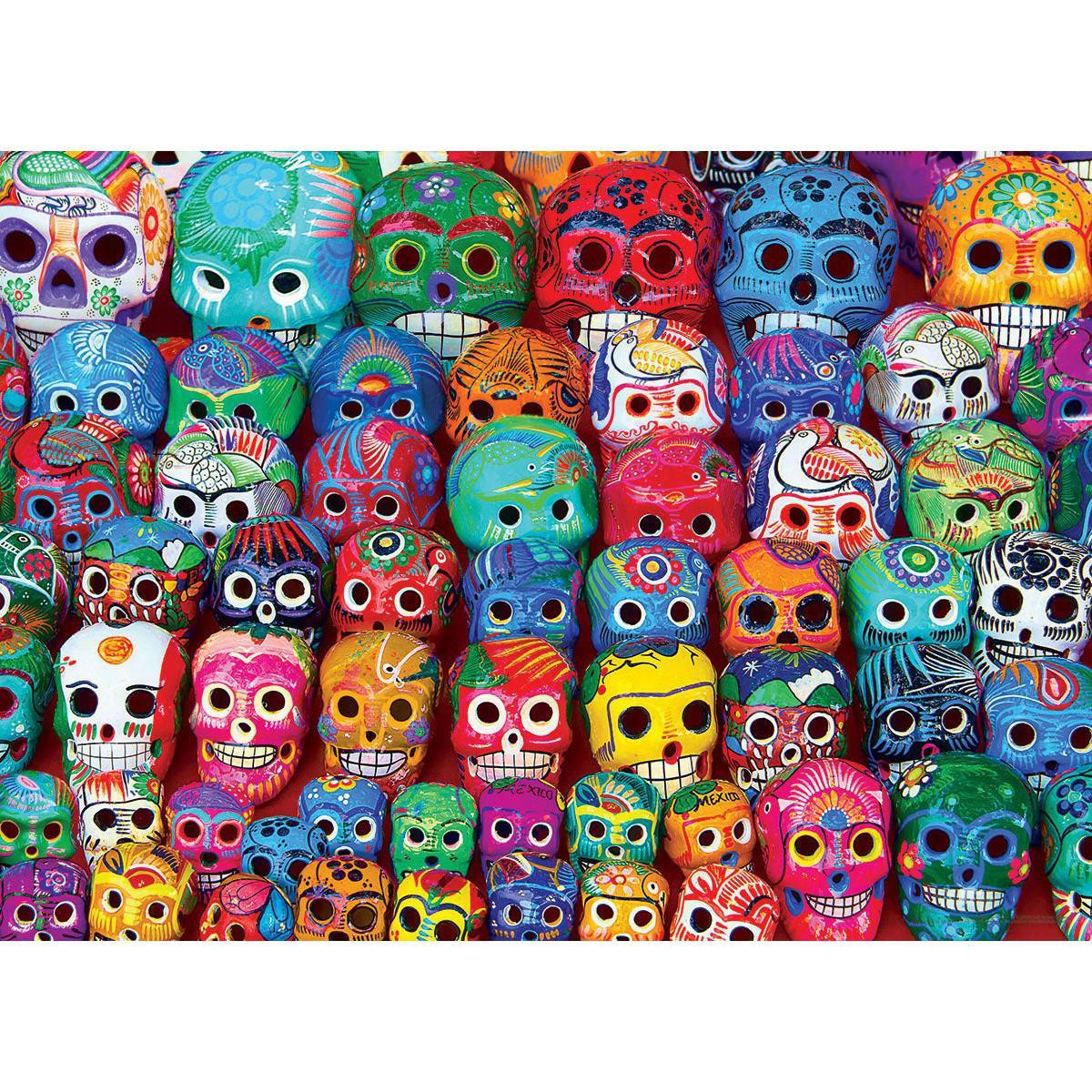 Traditional Mexican Skulls 1000 Piece Jigsaw Puzzle Eurographics - BIG FRENCHIES