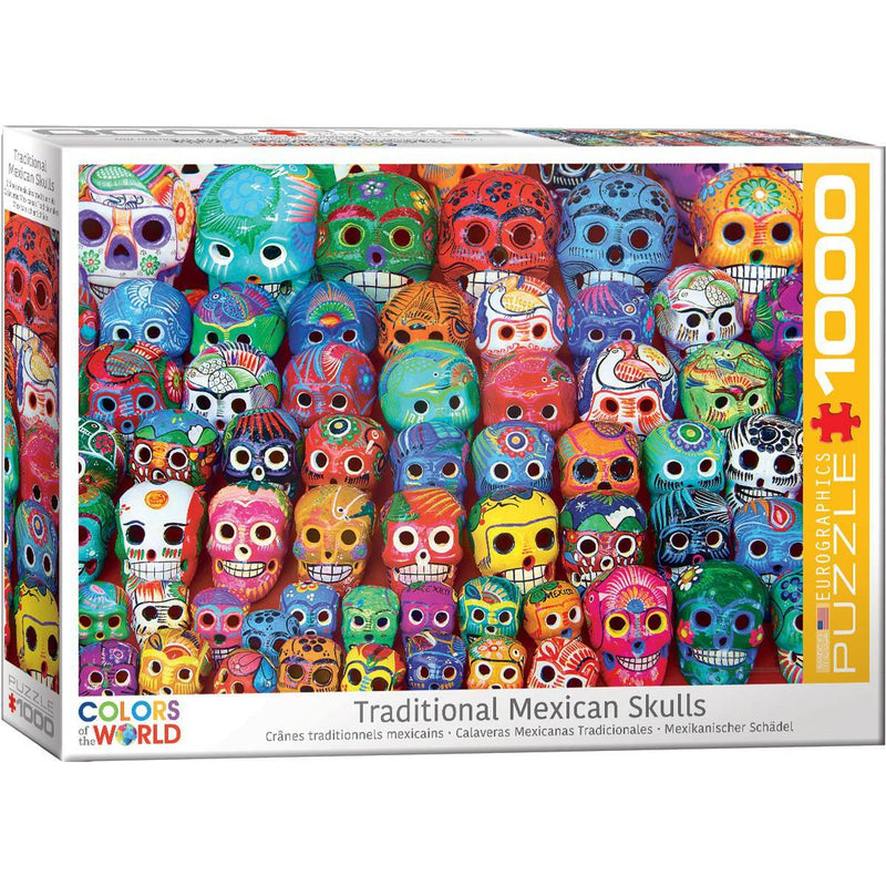 Traditional Mexican Skulls 1000 Piece Jigsaw Puzzle Eurographics - BIG FRENCHIES