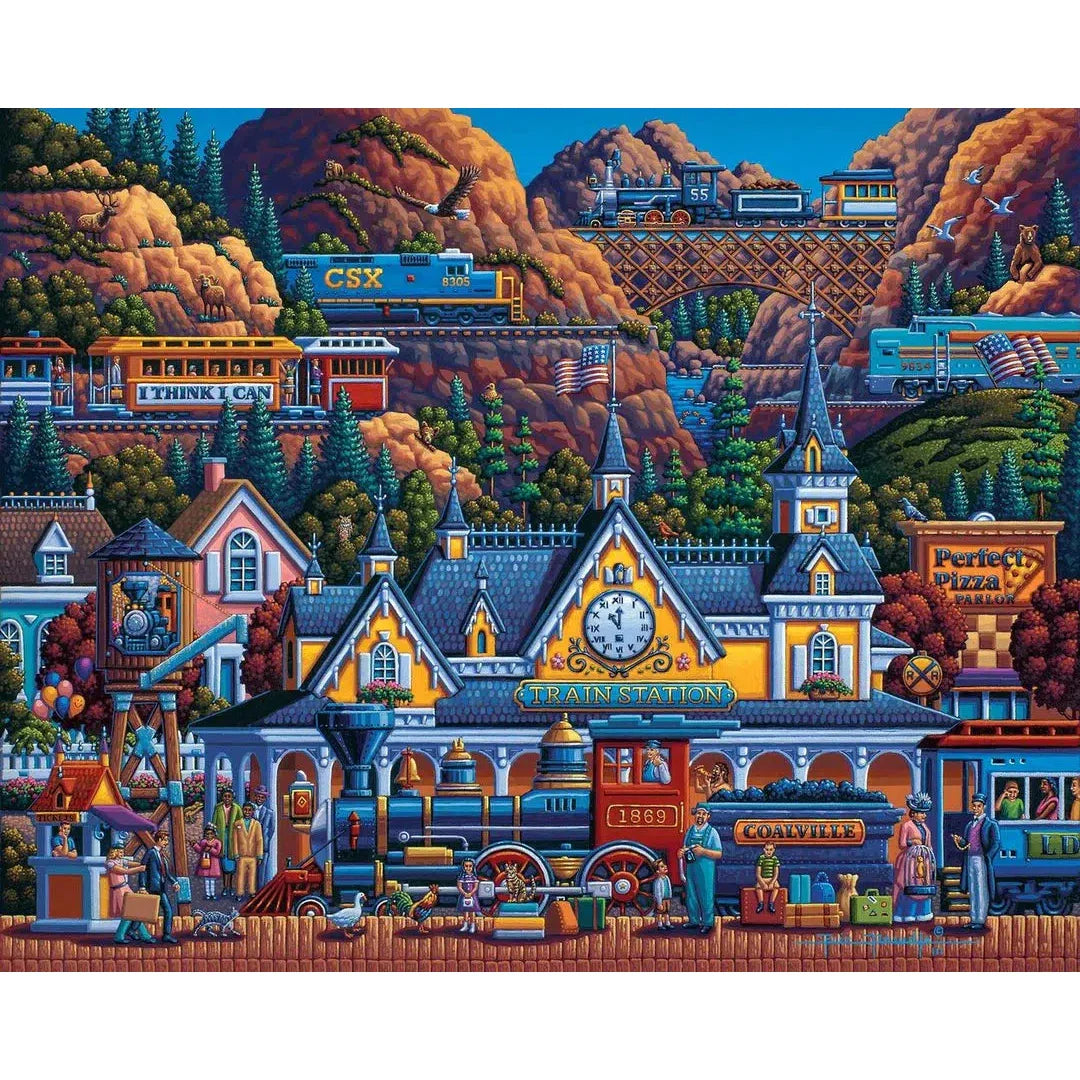 Train Station 210 Piece Jigsaw Puzzle Dowdle