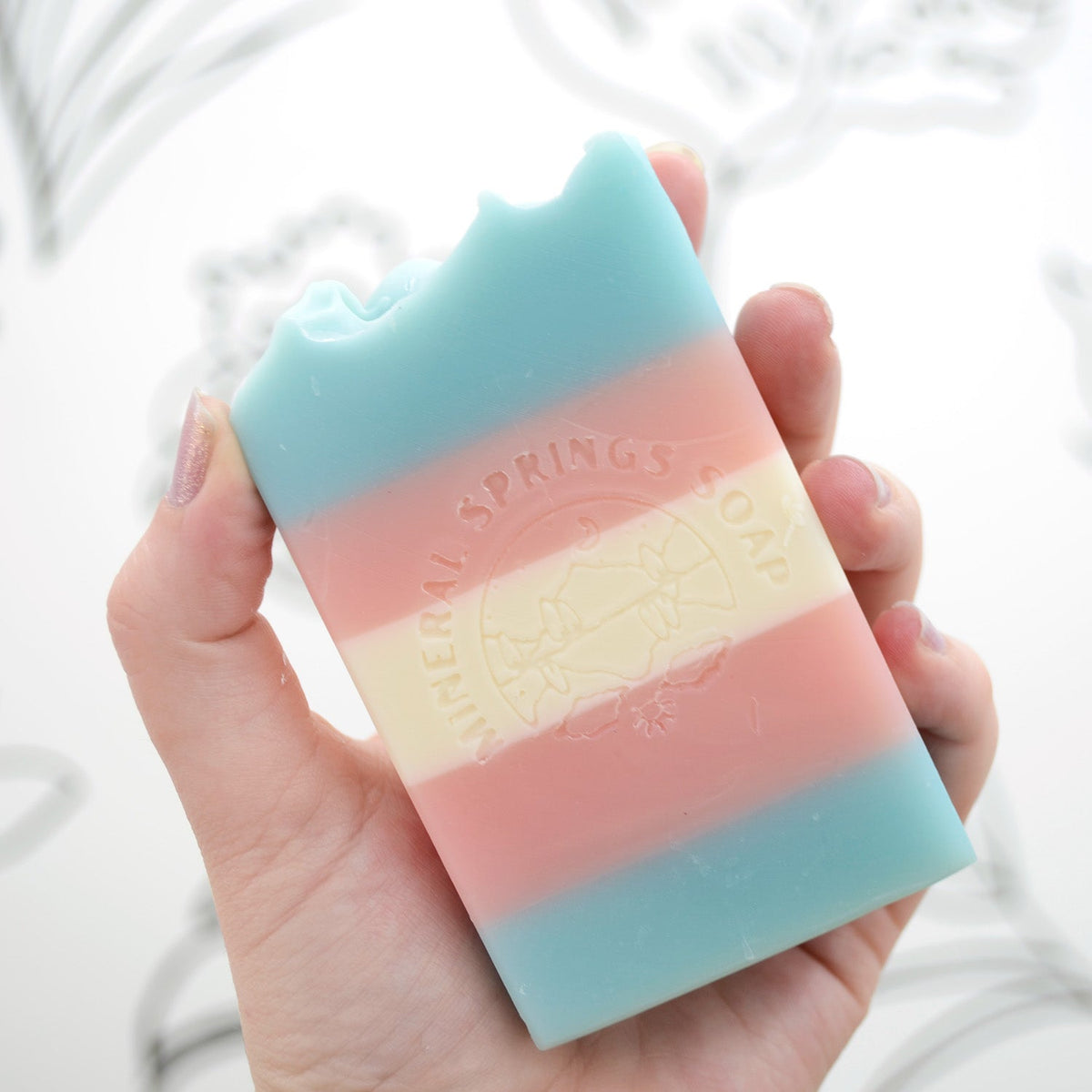 Trans Pride Frosted Lavender & Sage Handcrafted Soap - BIG FRENCHIES