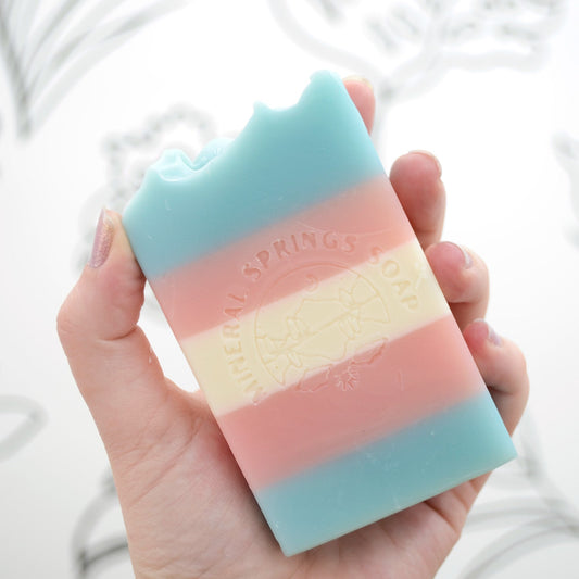 Trans Pride Frosted Lavender & Sage Handcrafted Soap - BIG FRENCHIES