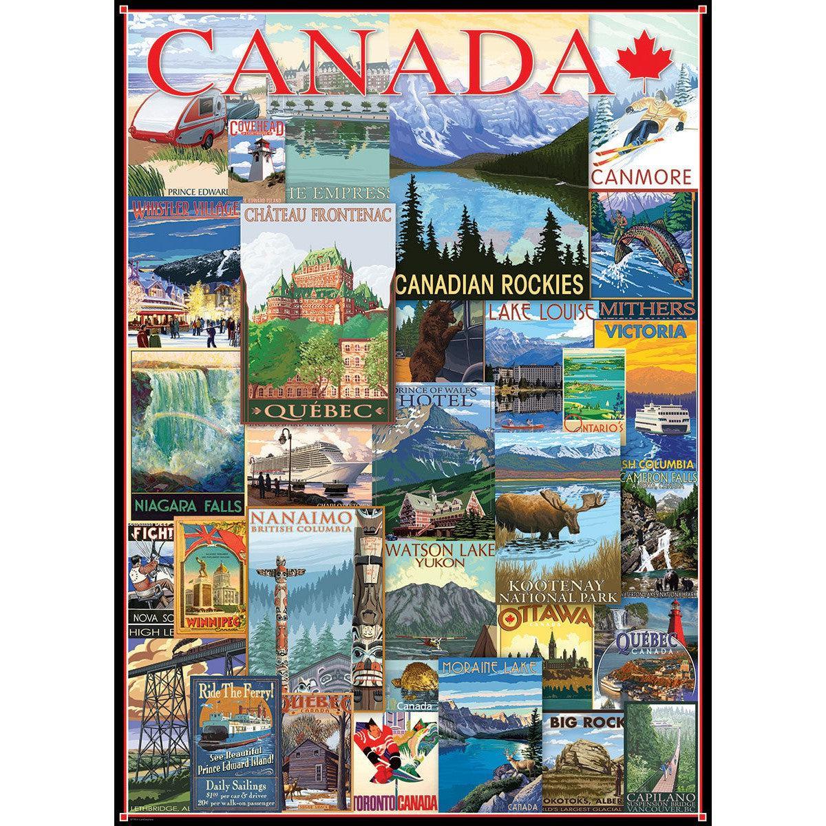 Travel Canada Vintage Posters 1000 Piece Jigsaw Puzzle Eurographics - BIG FRENCHIES