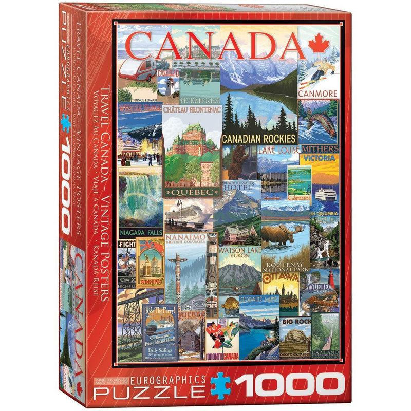 Travel Canada Vintage Posters 1000 Piece Jigsaw Puzzle Eurographics - BIG FRENCHIES