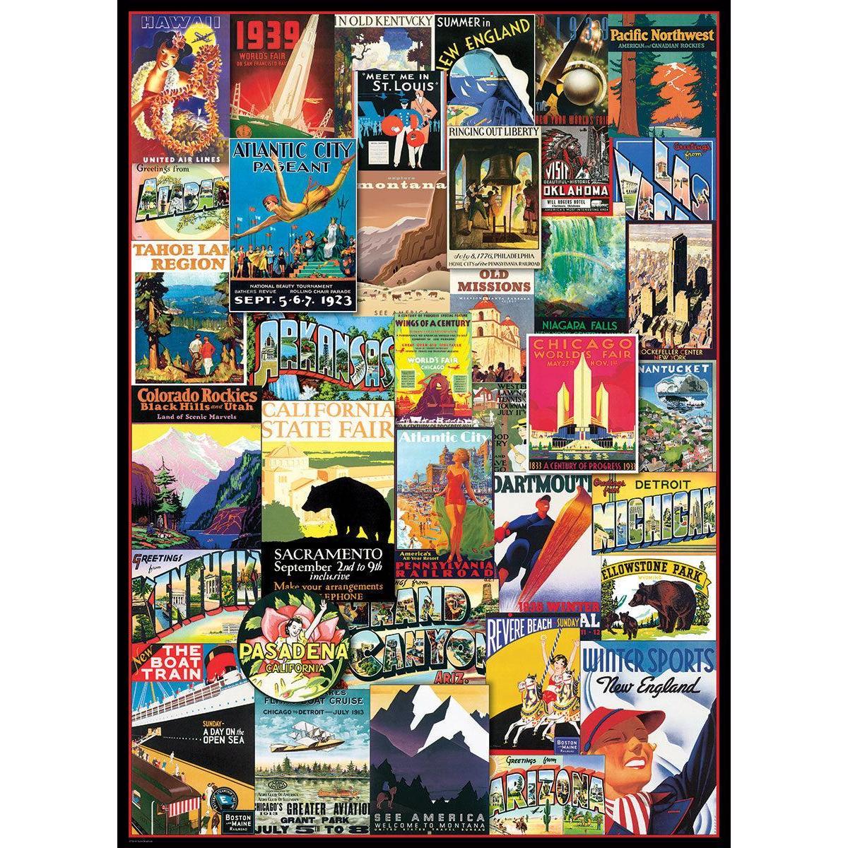 Travel USA Vintage Posters 1000 Piece Jigsaw Puzzle Eurographics
