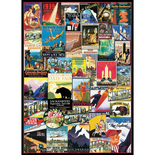 Travel USA Vintage Posters 1000 Piece Jigsaw Puzzle Eurographics