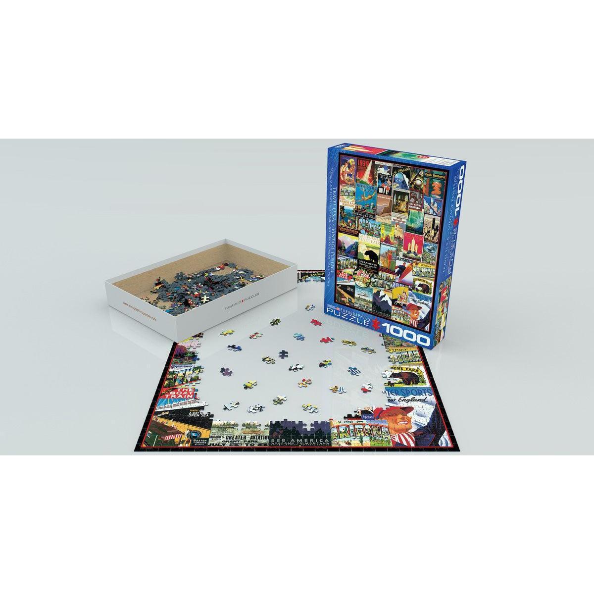 Travel USA Vintage Posters 1000 Piece Jigsaw Puzzle Eurographics