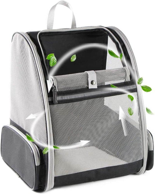 Texsens Innovative Traveler Bubble Backpack Pet Carriers for Cats and Dogs (Black) - BIG FRENCHIES