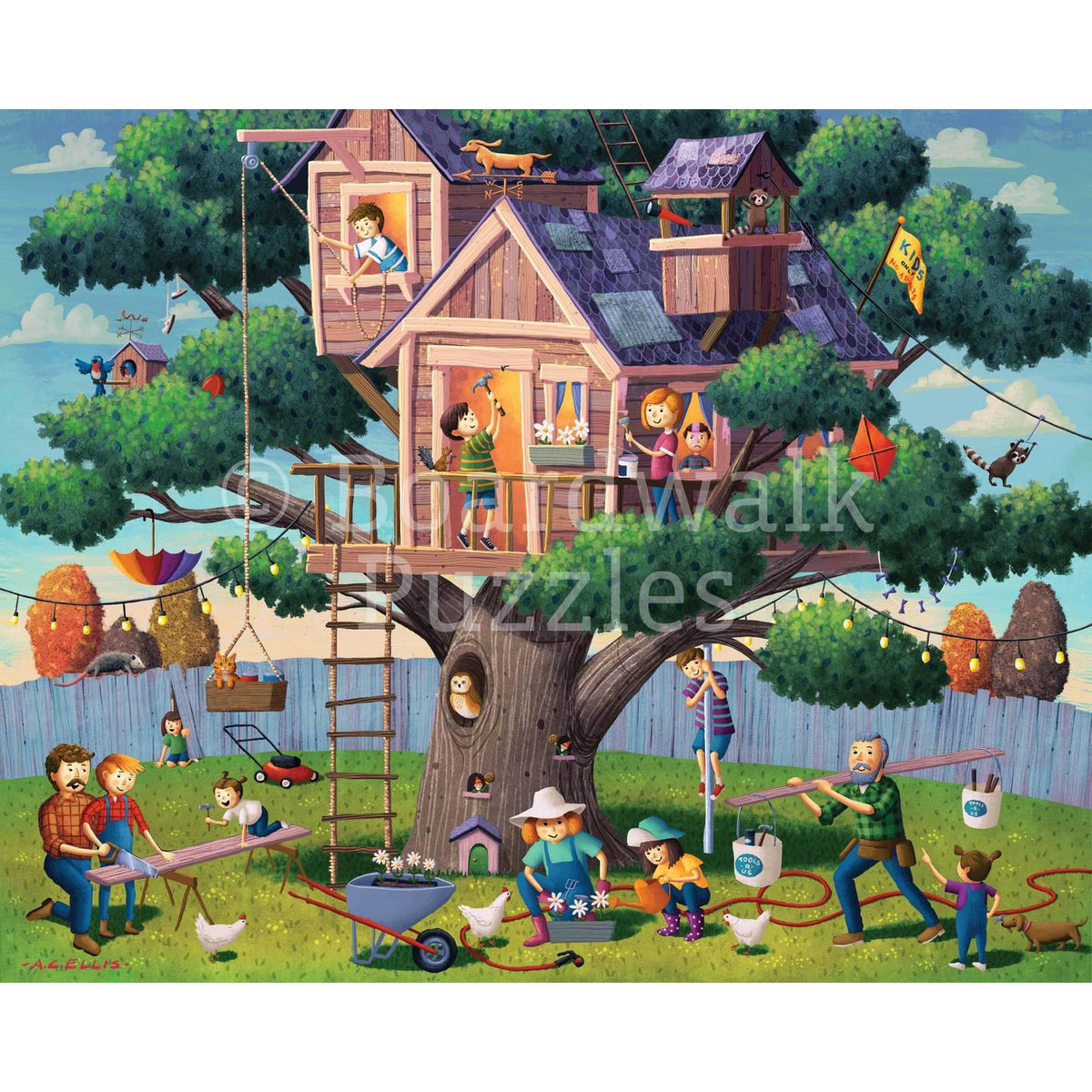 Tree House Adventure 210 Piece Jigsaw Puzzle Boardwalk - BIG FRENCHIES