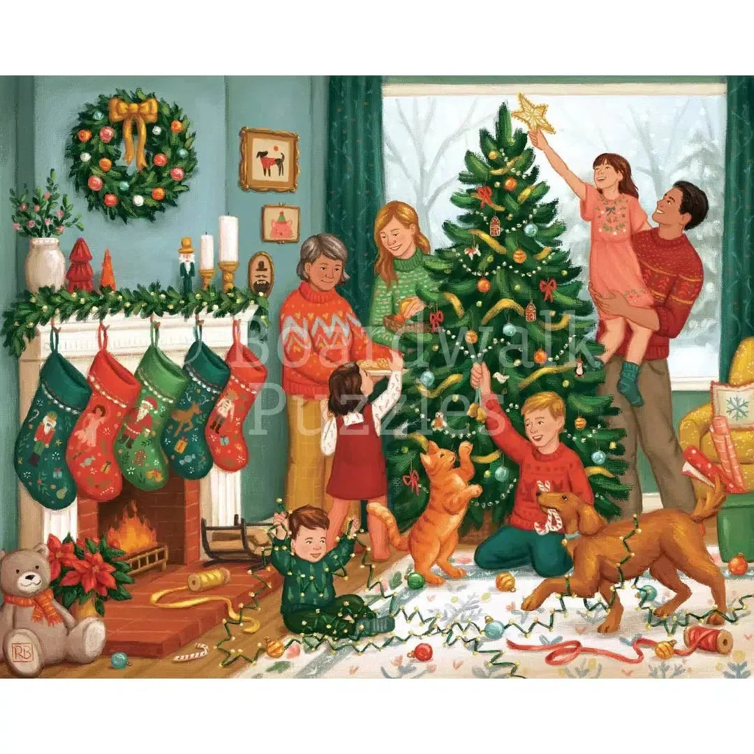 Trimming the Tree 1000 Piece Jigsaw Puzzle Boardwalk - BIG FRENCHIES