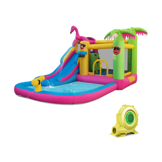 Inflatable Bounce Castle with Long Water Slide and 735W Blower - BIG FRENCHIES