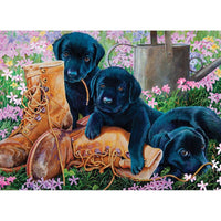 Trouble in the Garden 500 Piece Jigsaw Puzzle Cobble Hill