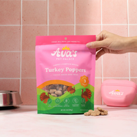 Ava's Pet Palace Freeze Dried Dog Treats - Turkey Poppers (3oz) - BIG FRENCHIES