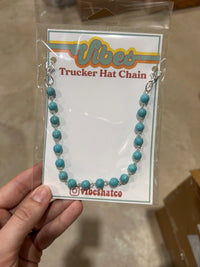 Turquoise Trucker Hat Chain - BIG FRENCHIES