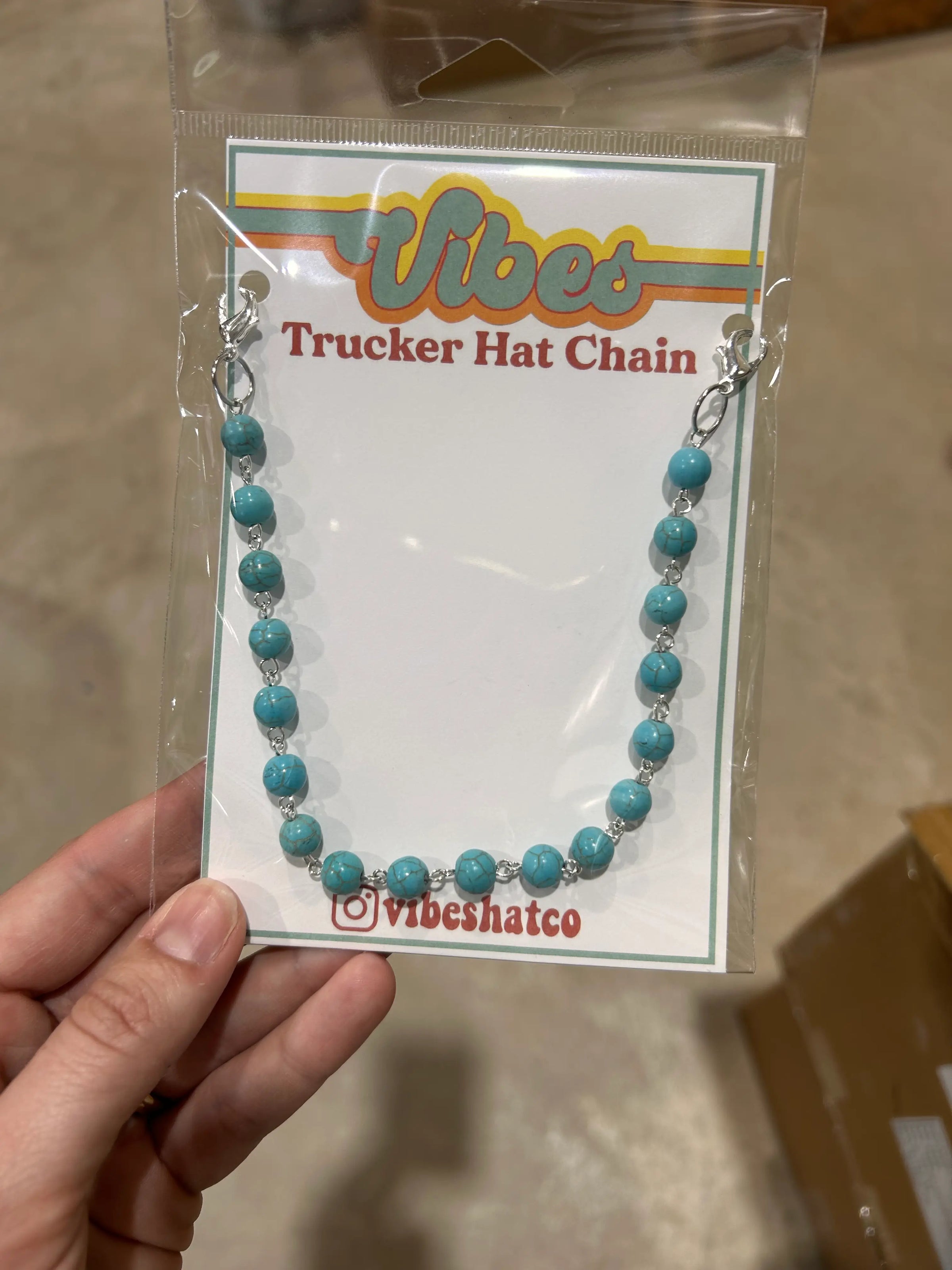 Turquoise Trucker Hat Chain - BIG FRENCHIES