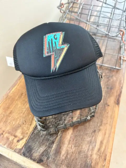 Turquoise Bolt Foam Trucker - BIG FRENCHIES
