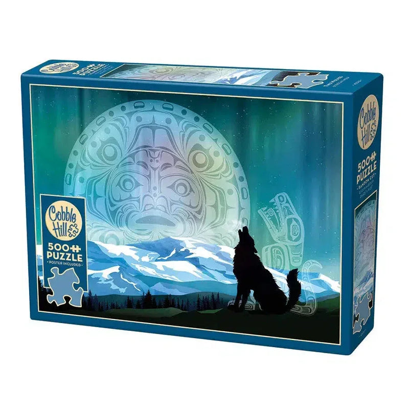 Two Wolves 500 Piece Jigsaw Puzzle Cobble Hill - BIG FRENCHIES