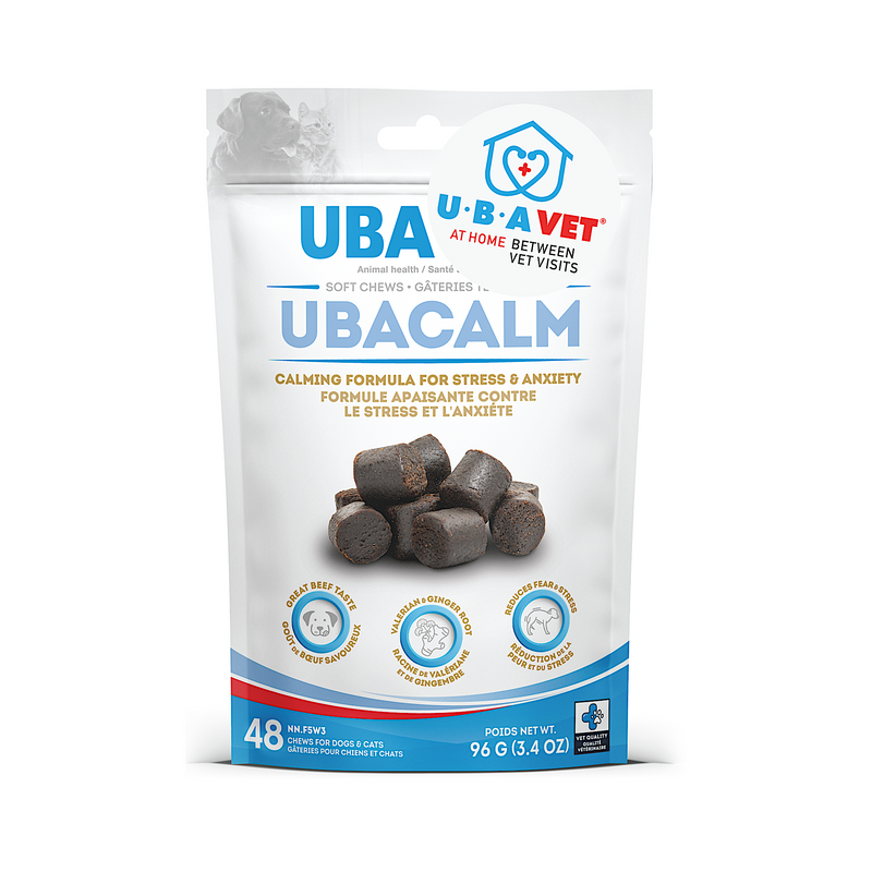 UBAVET UBACALM Calming Soft Chews for Dogs & Cats – Natural Stress & Anxiety Relief - BIG FRENCHIES