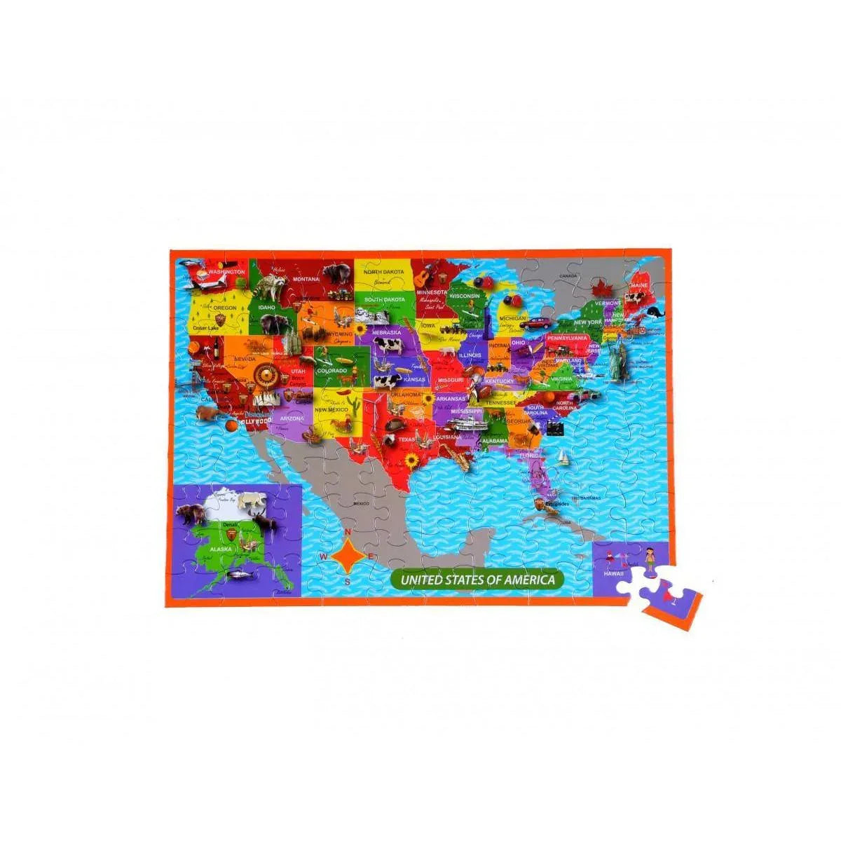 USA 100 Piece Jigsaw Puzzle in Sphere Tin Purple Cow - BIG FRENCHIES