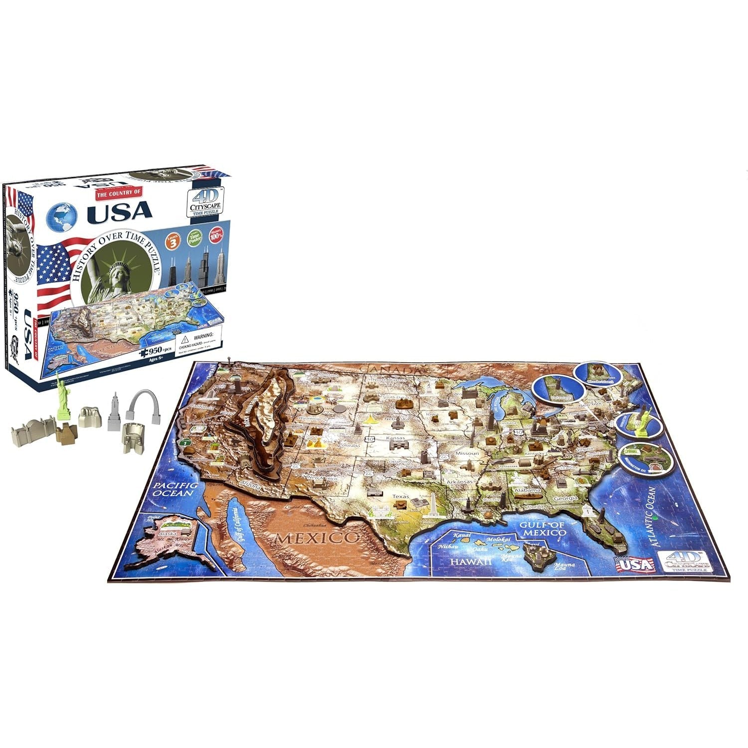 USA 950 Piece 4D Jigsaw Puzzle CityScape