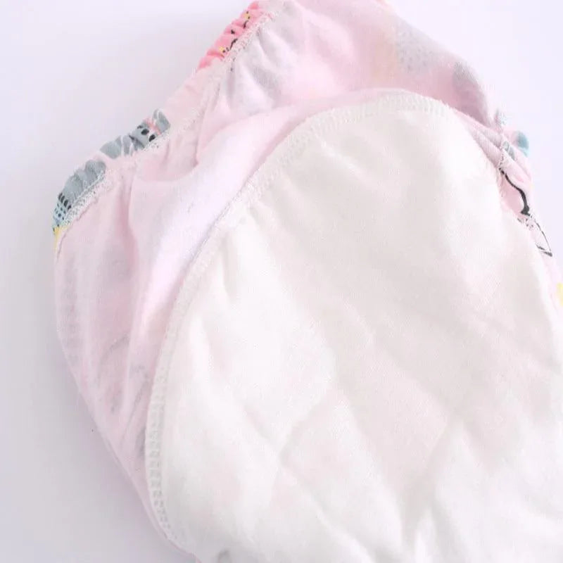 6 Layer Baby Cotton Training Pants Panties Cloth Diapers Reusable Child Nappies Breathable Diaper - BIG FRENCHIES