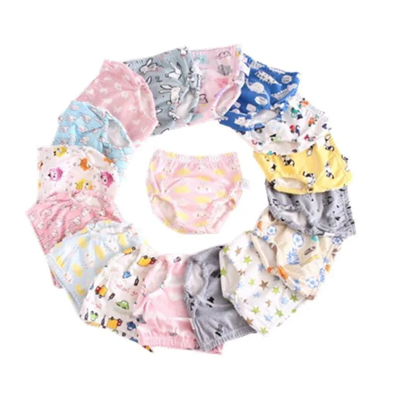 6 Layer Baby Cotton Training Pants Panties Cloth Diapers Reusable Child Nappies Breathable Diaper - BIG FRENCHIES