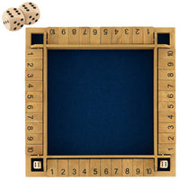 24 Inch Extra-Large Shut The Box Game for 2-4 Players