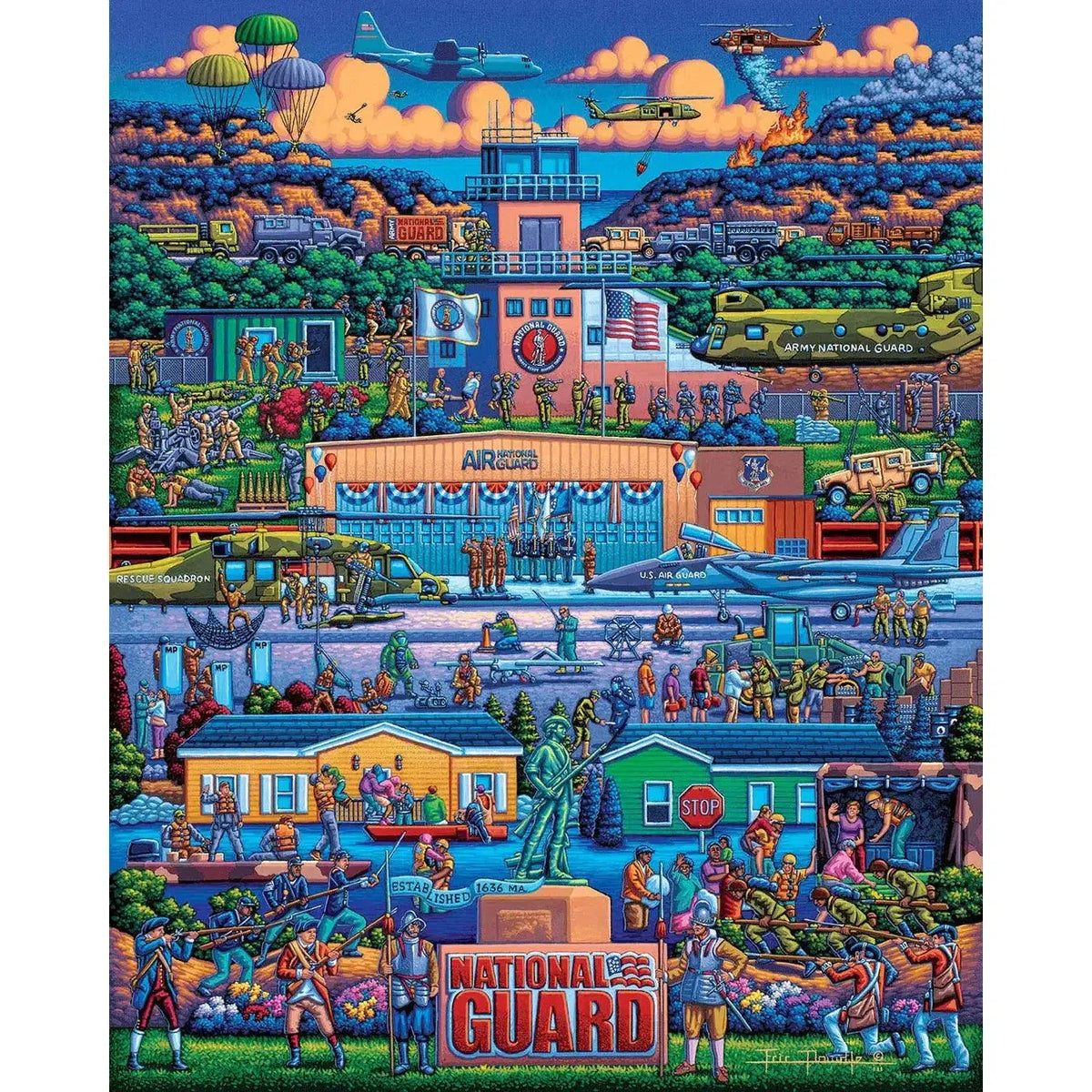 U.S. National Guard 500 Piece Jigsaw Puzzle Dowdle - BIG FRENCHIES