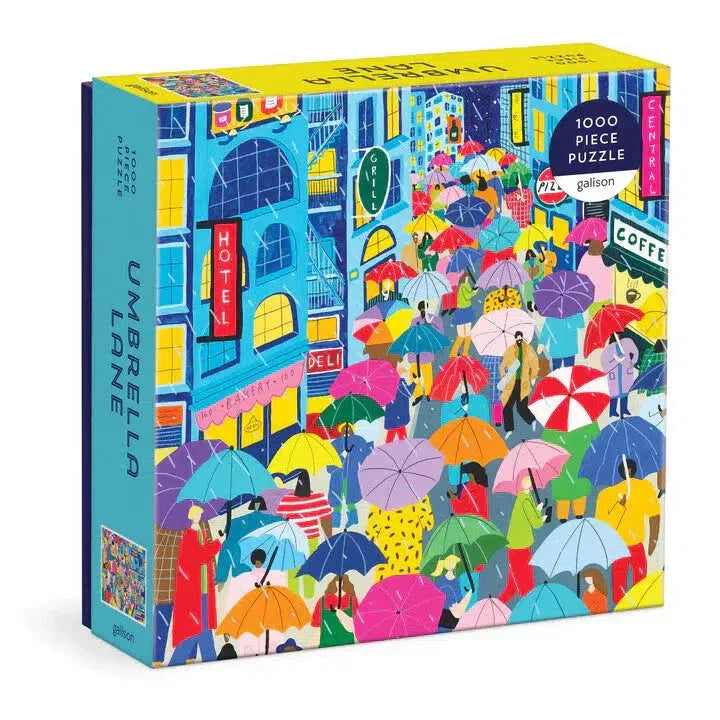 Umbrella Lane 1000 Piece Jigsaw Puzzle Galison - BIG FRENCHIES