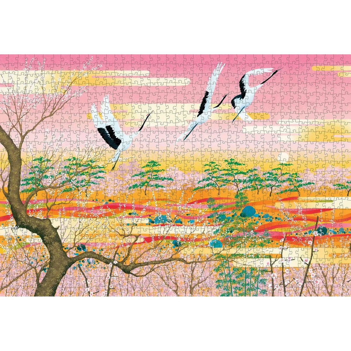 Ume Gasumi (Blossom's Morning Glow) 1000 Piece Jigsaw Puzzle Pomegranate - BIG FRENCHIES