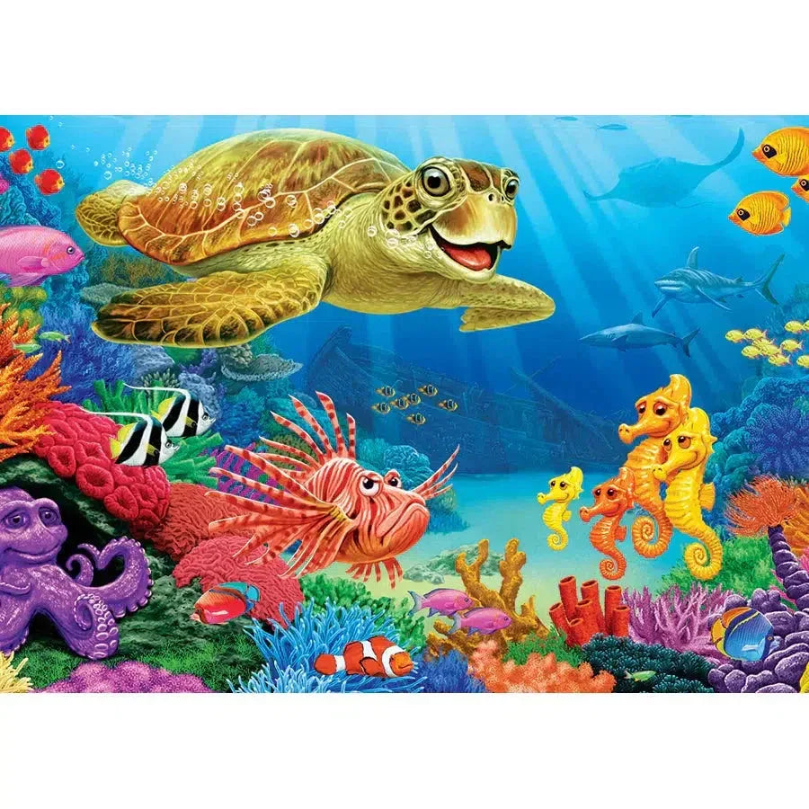 Undersea Turtle 35 Piece Tray Jigsaw Puzzle Cobble Hill - BIG FRENCHIES