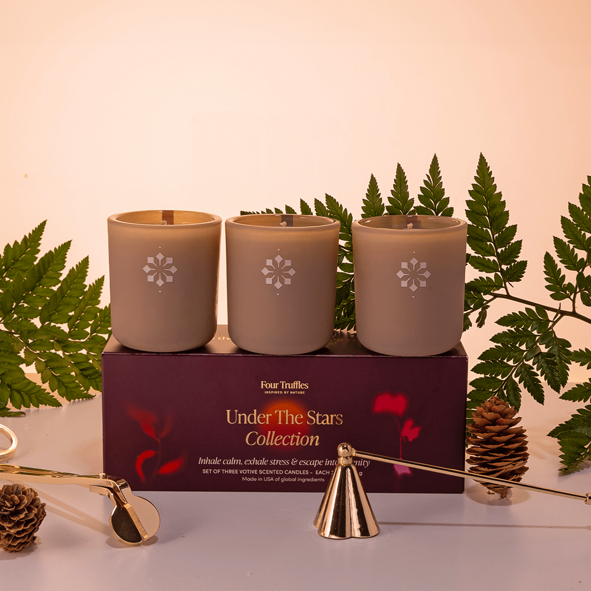 Under The Stars Set of Three Votive Candles - BIG FRENCHIES