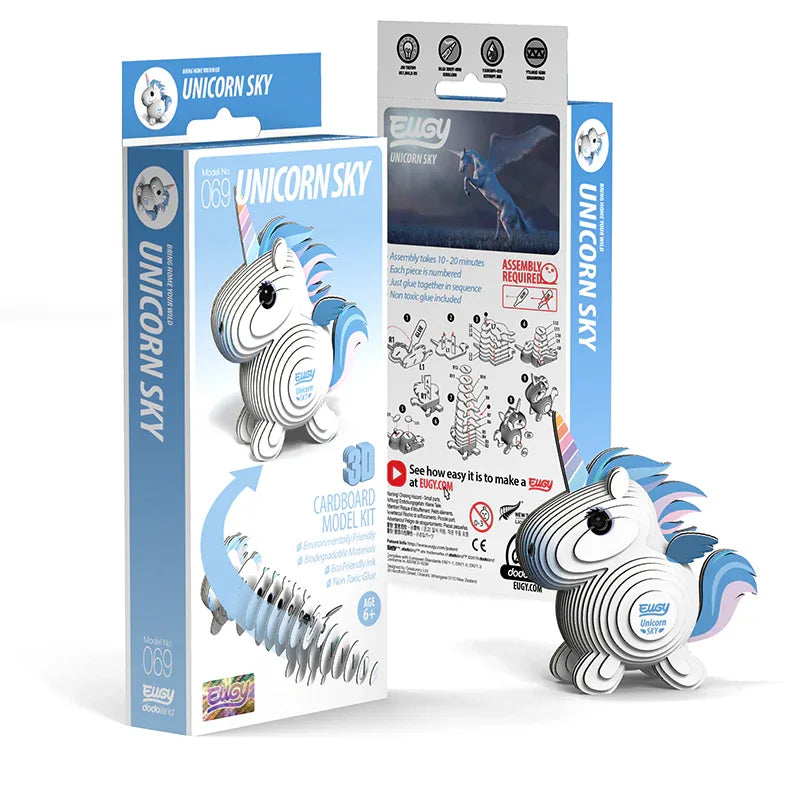 Unicorn Sky 3D Cardboard Model Kit Eugy - BIG FRENCHIES