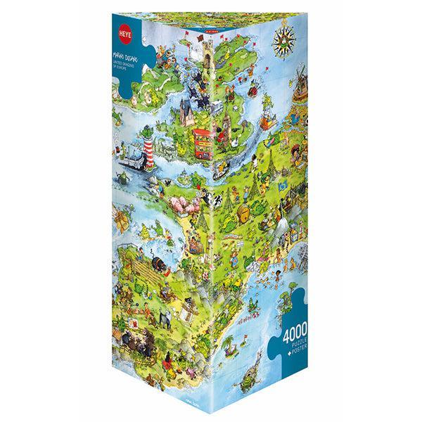 United Dragons of Europe 4000 Piece Jigsaw Puzzle Heye - BIG FRENCHIES