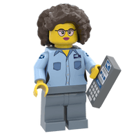 United Studs Postal Worker (Female) -  Custom Printed Minifig - Made Using LEGO® Parts