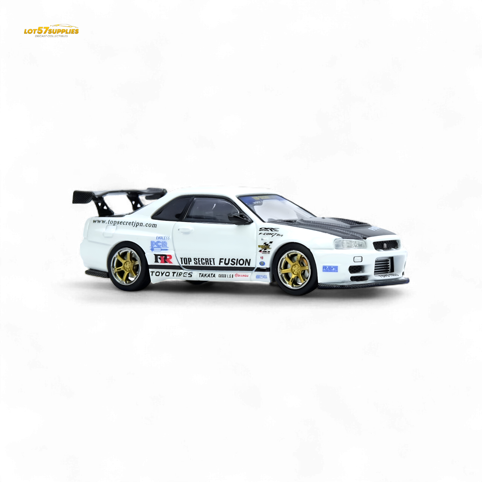 (Pre-Order) Inno64 Top Secret R34 GT-R White 1:64