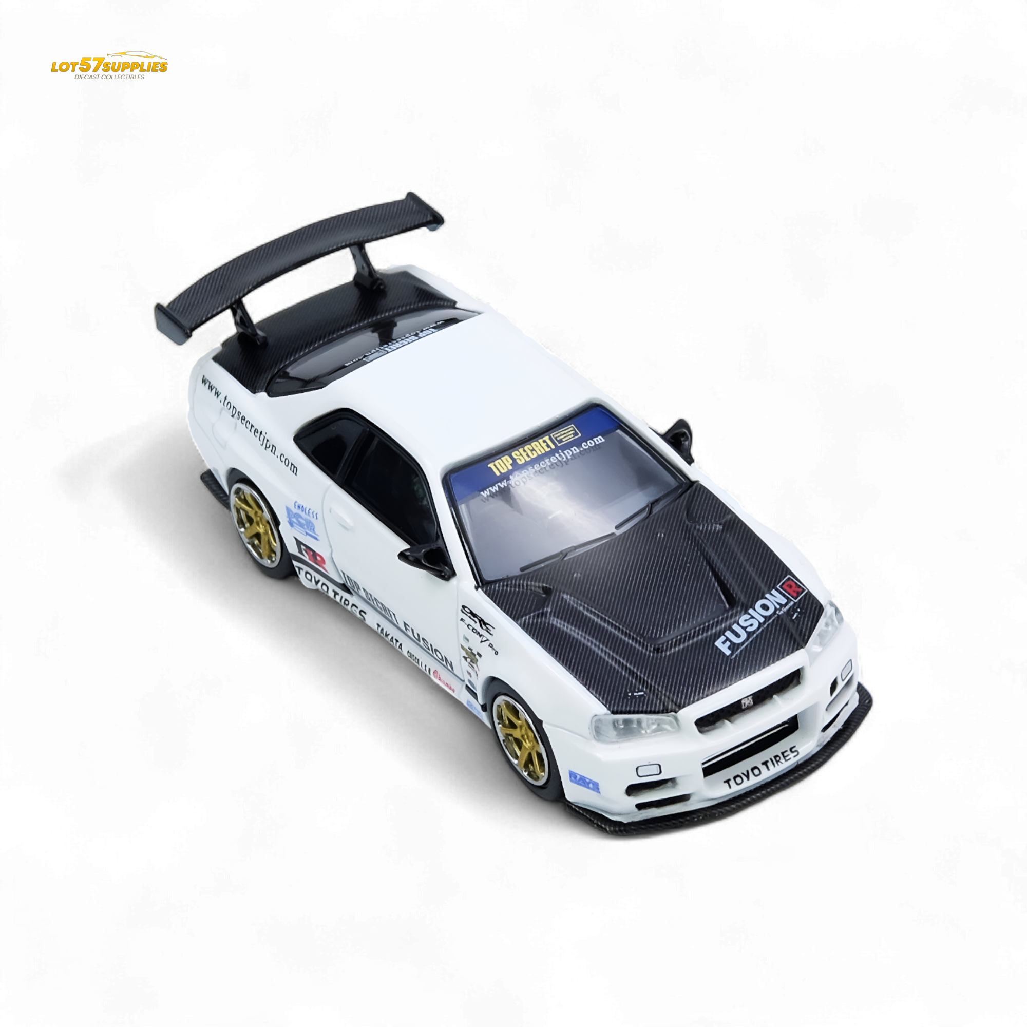 (Pre-Order) Inno64 Top Secret R34 GT-R White 1:64