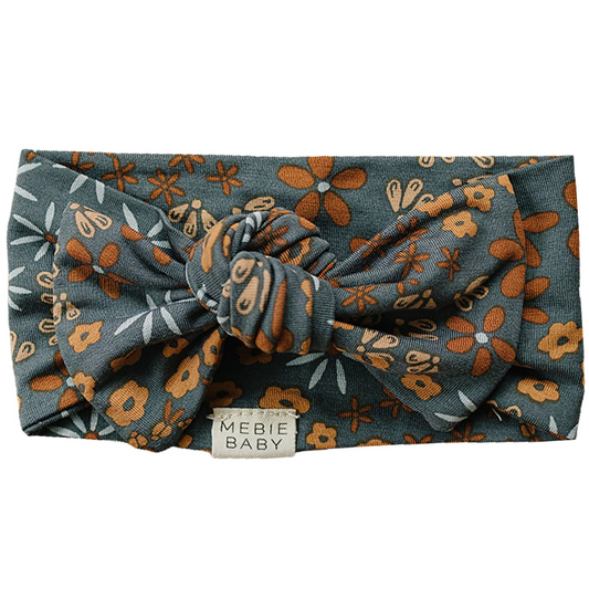 Navy Floral Bamboo Head Wrap - BIG FRENCHIES