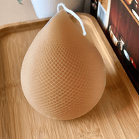 Elegant Teardrop Candle - Handmade Unique Home Decor Accent