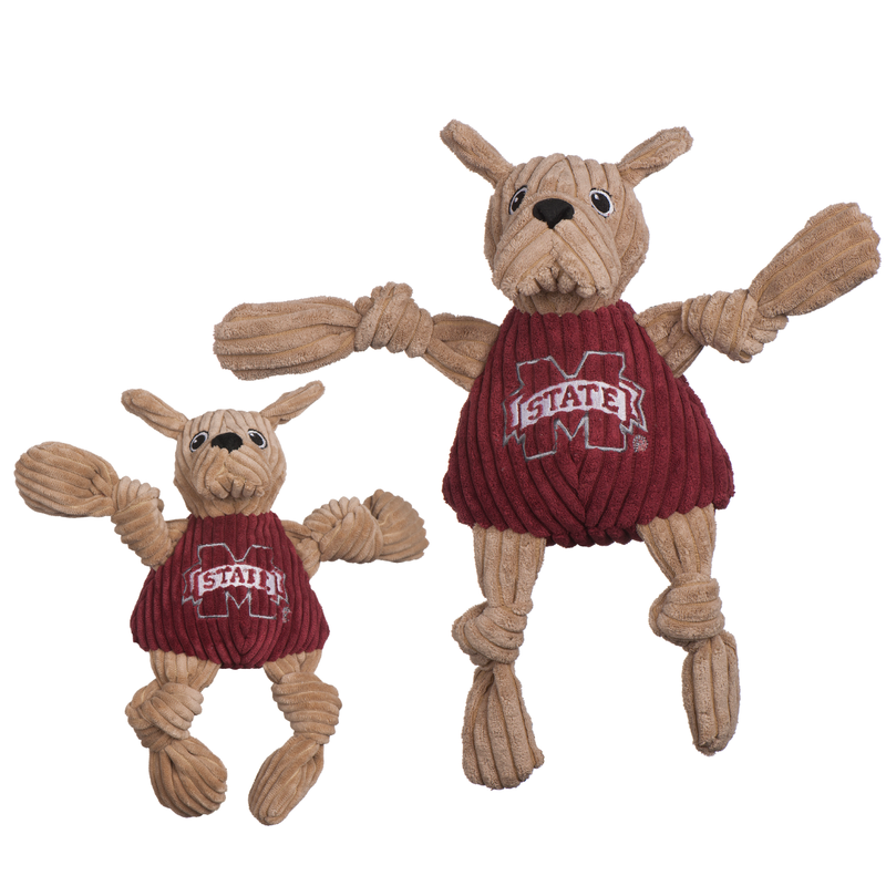 NCAA Mississippi State University, Bully the Bulldog Knottie® Plush Dog Toy - BIG FRENCHIES