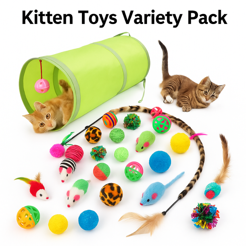 Kitten Toys Variety Pack – Interactive Play Set for Curious Cats - BIG FRENCHIES