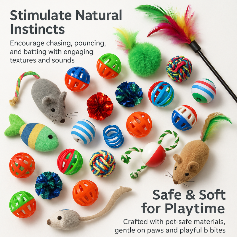 Kitten Toys Variety Pack – Interactive Play Set for Curious Cats - BIG FRENCHIES