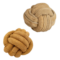 Huggle-Hide® Natural Leather Ball Dog Toy, 2 Pack - BIG FRENCHIES