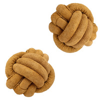 Huggle-Hide® Natural Leather Ball Dog Toy, 2 Pack - BIG FRENCHIES