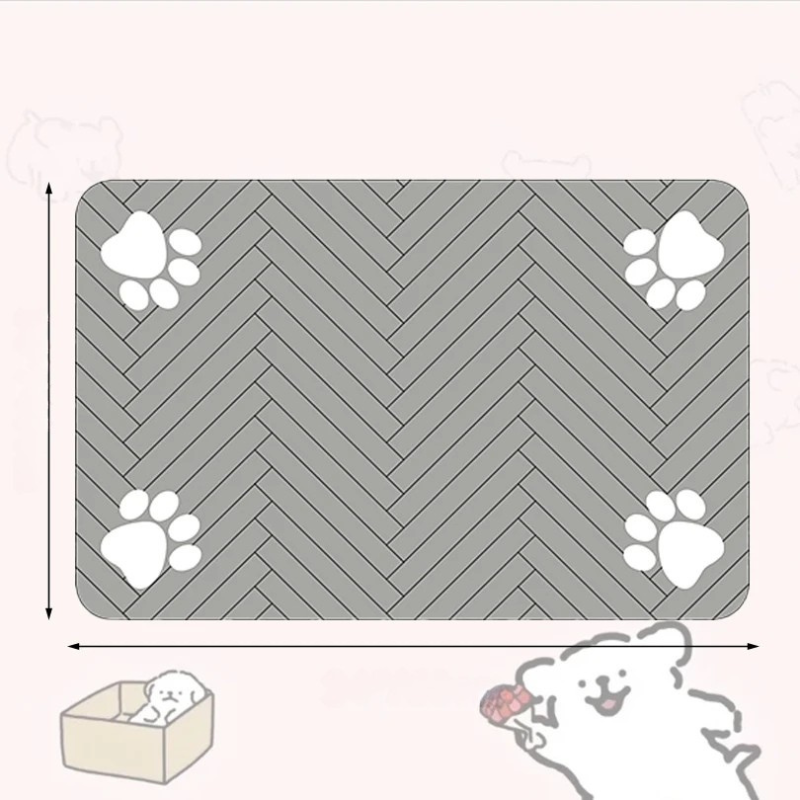 Absorbent Pet Feeding Mat with Waterproof Backing for Dogs & Cats - BIG FRENCHIES