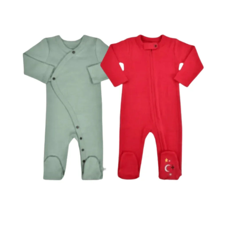 2 pc. footie set | Red and Green - BIG FRENCHIES