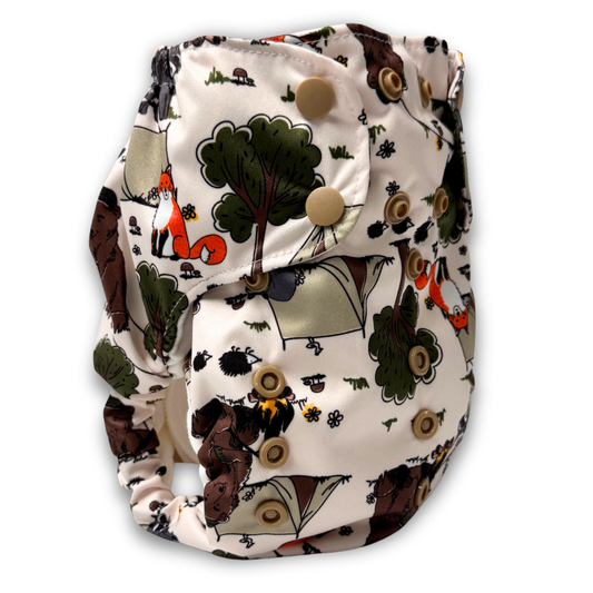 Dream Diaper 3.0 Natural Fiber Pocket Diaper - Happy Camper