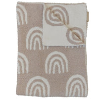 Taupe Rainbow Plush Blanket - BIG FRENCHIES
