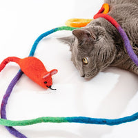 Catch a Mouse by the Tail - Wool Cat Toy