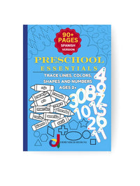 Preschool Essentials Trace Lines, Colors, Shapes, and Numbers Activity Coloring Book: Spanish Version - BIG FRENCHIES
